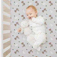 Koala Baby 2 Pack Flannel Sheet Woodland Bunny/Stripes