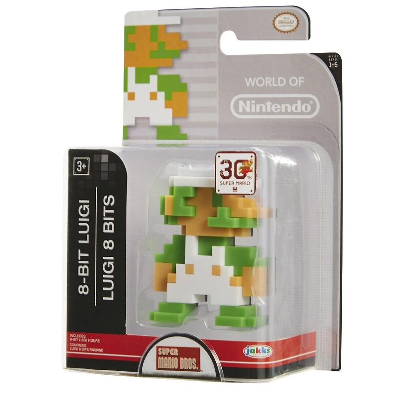 Nintendo-  Nintendo 2.5" Limited Articulation Wave 6-8 bit Luigi