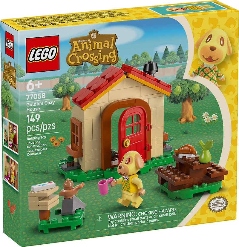 LEGO Animal Crossing Goldie's Cozy House Building Toy for Kids, Girls & Boys, Ages 6+ 77058