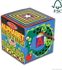 Melissa and Doug - Deluxe 10- Piece Alphabet Nesting and Stacking Blocks