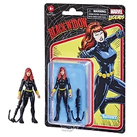Hasbro Marvel Legends Series Retro 375 Collection, figurine Black Widow de 9,5 cm, 1 accessoire