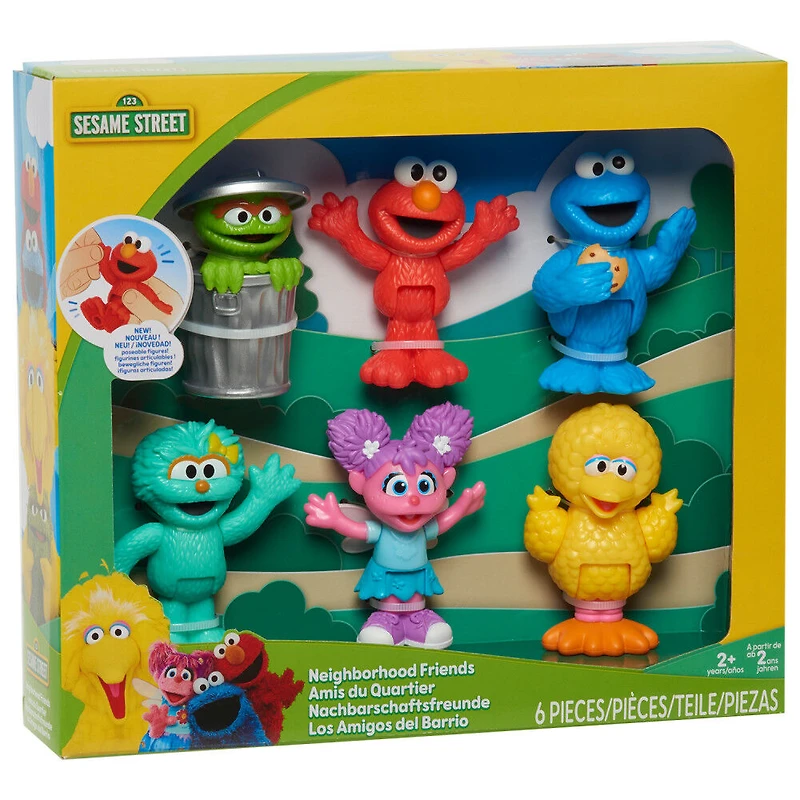 Les Amis du Voisinage de Sesame Street, 6 Figurines Articulées