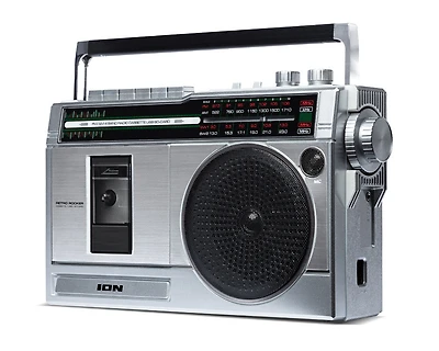 Boombox Compact Ion Retro Rocker Speaker Retro