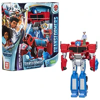 Transformers EarthSpark, figurine Spin Changer Optimus Prime de 20 cm avec figurine Robby Malto de 5 cm