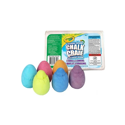 6 craies pour trottoir Crayola - oeufs et poussins