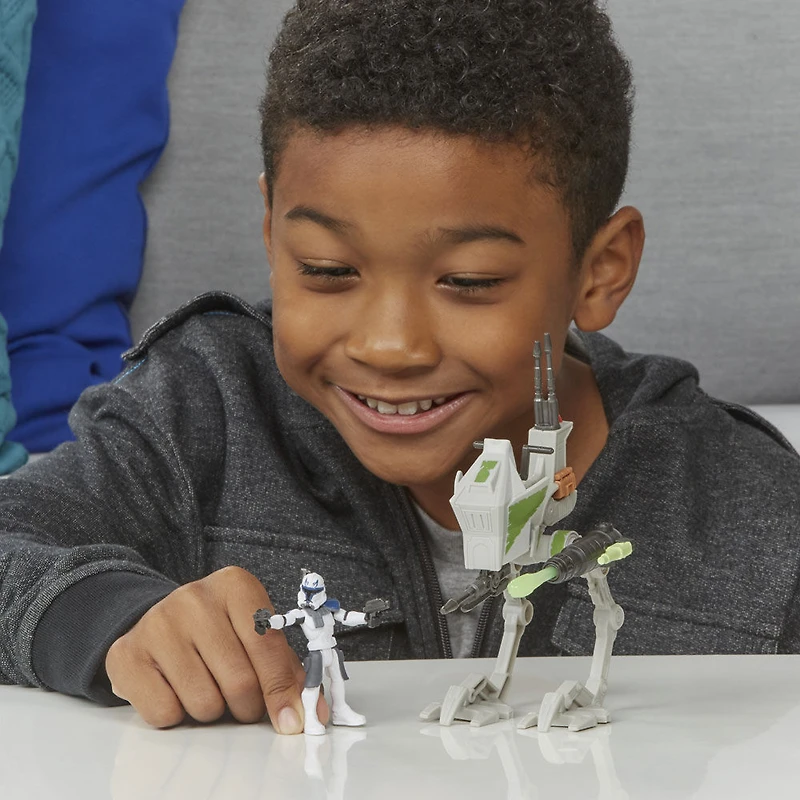 Star Wars Mission Fleet Expedition Class, Captain Rex Clone Combat, figurine de 6 cm avec véhicule