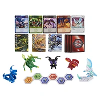 Bakugan Geogan Brawler 5-Pack, Exclusive Hyenix and Talan Geogan and 3 Bakugan Collectible Action Figures