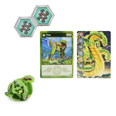 Bakugan Evolutions, Trox, Figurine articulée de 5,1 cm et carte à collectionner