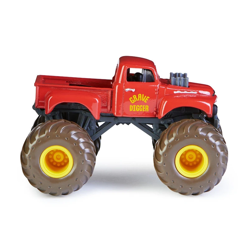 Monster Jam, Monster truck Grave Digger officiel, véhicule en métal moulé, série Retro Rebels, échelle 1:64