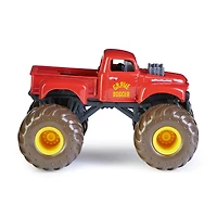 Monster Jam, Monster truck Grave Digger officiel, véhicule en métal moulé, série Retro Rebels, échelle 1:64