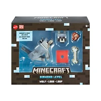 Minecraft-Loup-Figurine à collectionner avec accessoires