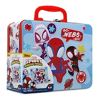 Marvel Spidey and His Amazing Friends Lunch Box Tin with 24Pc Puzzle