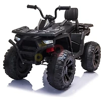 KidsVip 24V Enfants et Tout-Petits Titan Quad/ATV Voiture Eléctrique avec Commande à Distance - Noir - Édition anglaise