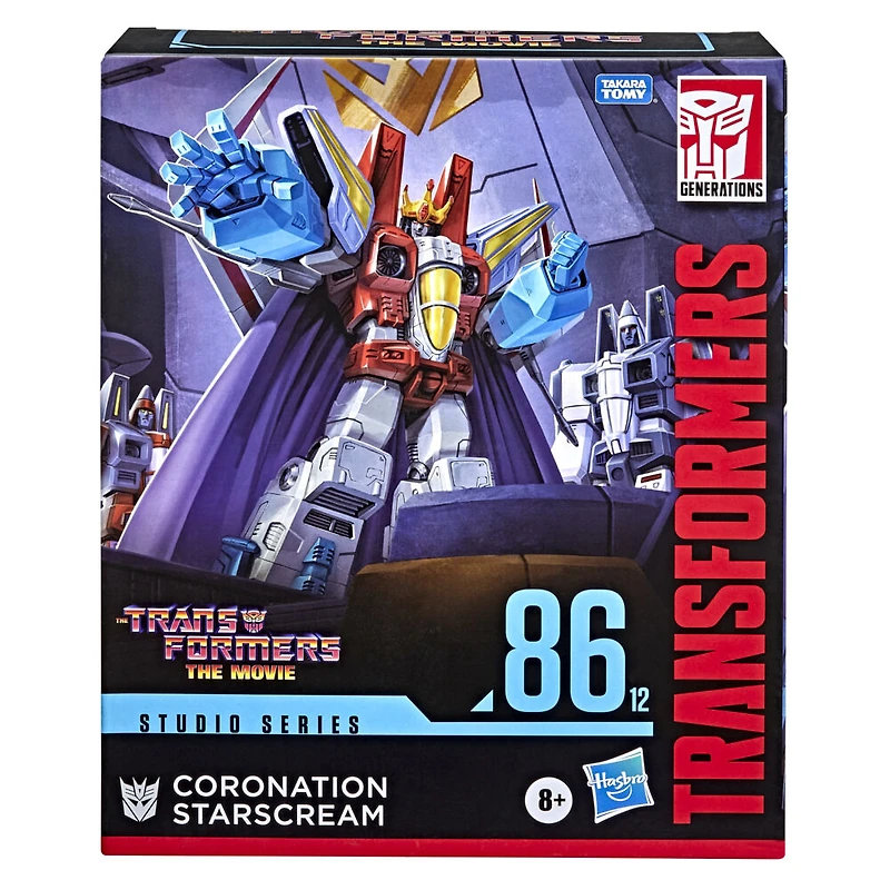 Transformers Studio Series 86-12, figurine Coronation Starscream 1986 de 21,5 cm, classe Leader