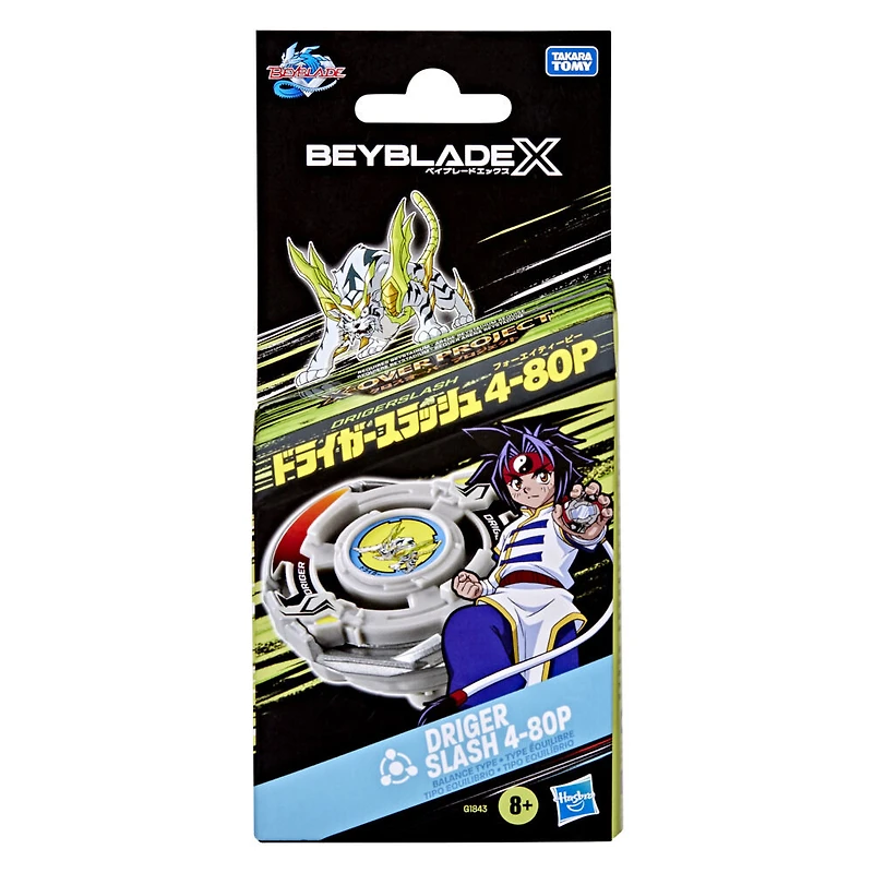 Beyblade X X-Over Project Driger Slash 4-80P Starter Pack Top and Launcher