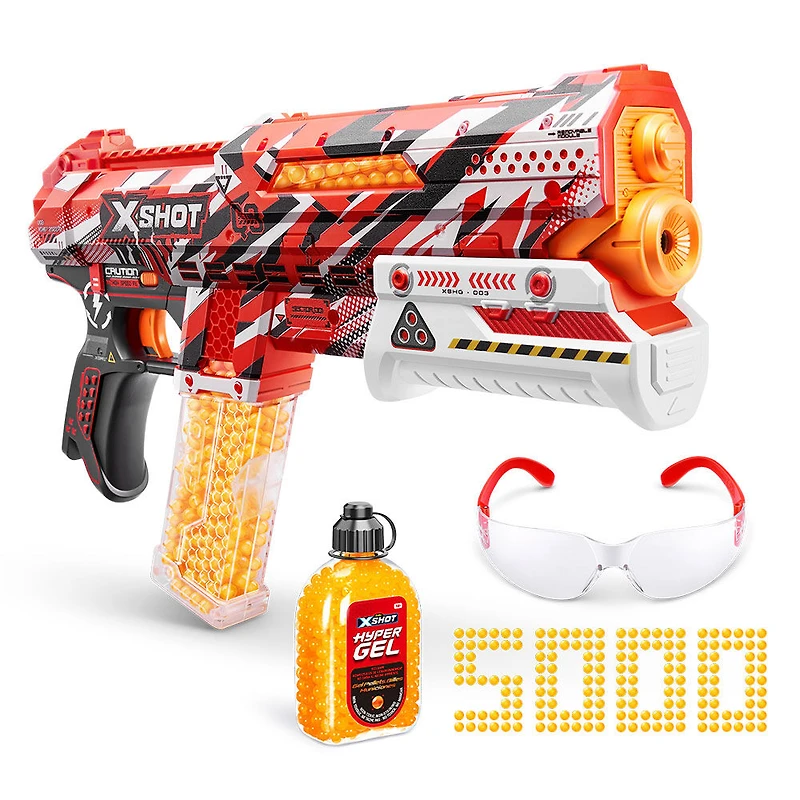 X-Shot Hyper Gel Clutch Blaster (5,000 Hyper Gel Pellets) by ZURU