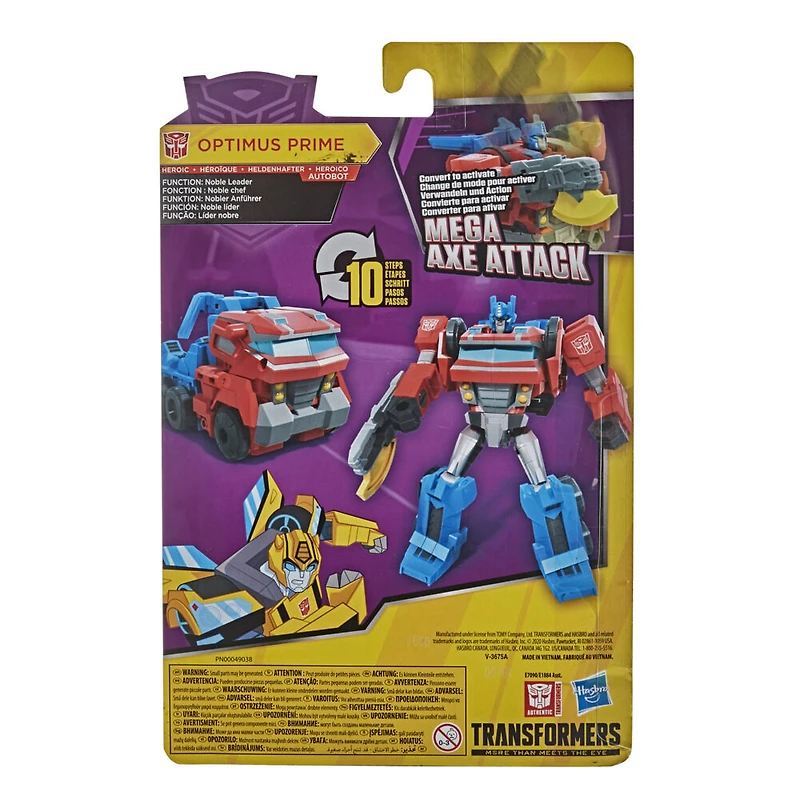 Transformers Bumblebee Cyberverse, figurine Optimus Prime de 13,7 cm, classe Guerrier