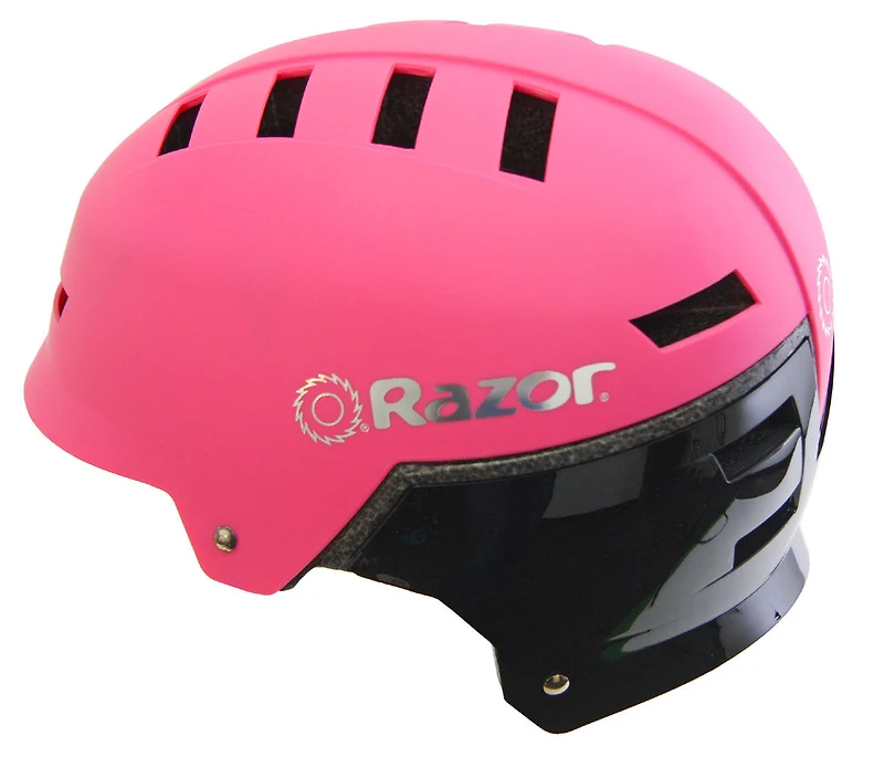 Casque de Vélo Razor - Pour Jeunes 8+ Rose/Noir