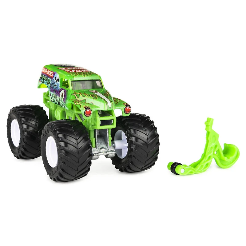 Monster Jam, Monster truck Grave Digger officiel, véhicule en métal moulé, série Shear Madness, échelle 1:64