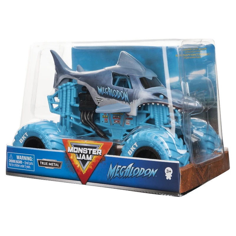 Monster Jam, Monster truck Megalodon officiel, véhicule en métal moulé à collectionner