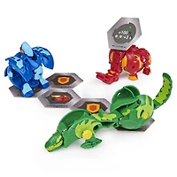 Bakugan, Starter Pack 3 personnages, Pyrus Trunkaious, Créatures transformables à collectionner