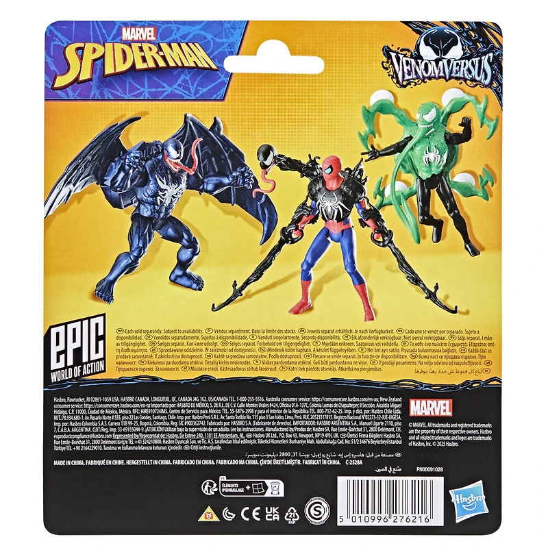 Marvel Spider-Man Epic World of Action VenomVersus, figurine Spider-Man deluxe