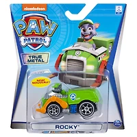PAW Patrol, Véhicule Rocky en métal True Metal à collectionner, Série Classique à l'échelle 1:55