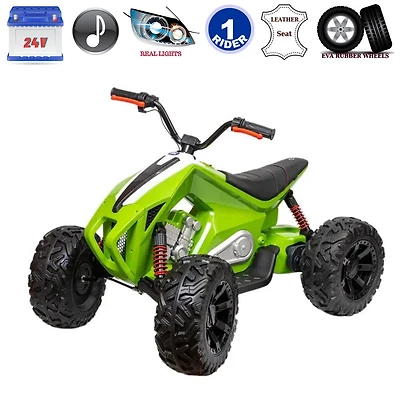 KidsVip 24V Sport Utility ATV / Quad- Green - English Edition