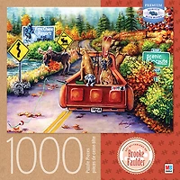 Artist Brooke Faulder - 1000 Piece Adult Jigsaw Puzzle - Moose Crossing