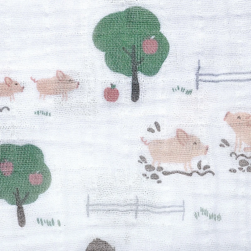 Perlimpinpin-Couverture en mousseline-Cochonnets