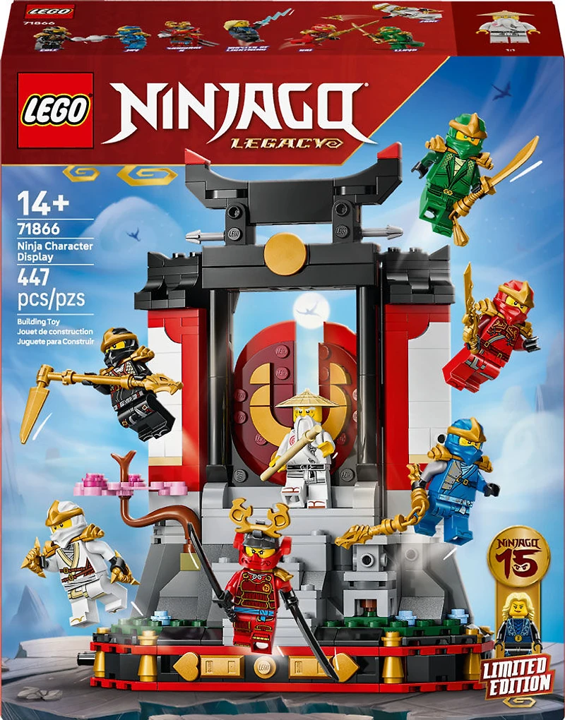 LEGO NINJAGO Ninja Character Display 15th Anniversary Building Toy for Kids, Ages 14+ - 71866