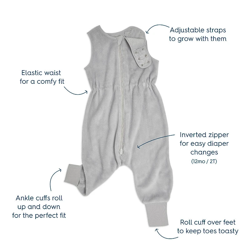 Gigoteuse HALO SleepSack Toddler - Molleton Luxe - Grey