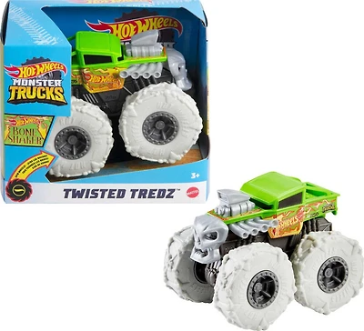 Hot Wheels - Monster Trucks - Rev Tredz - Véhicules ​à échelle 1:43 - Bone Shaker
