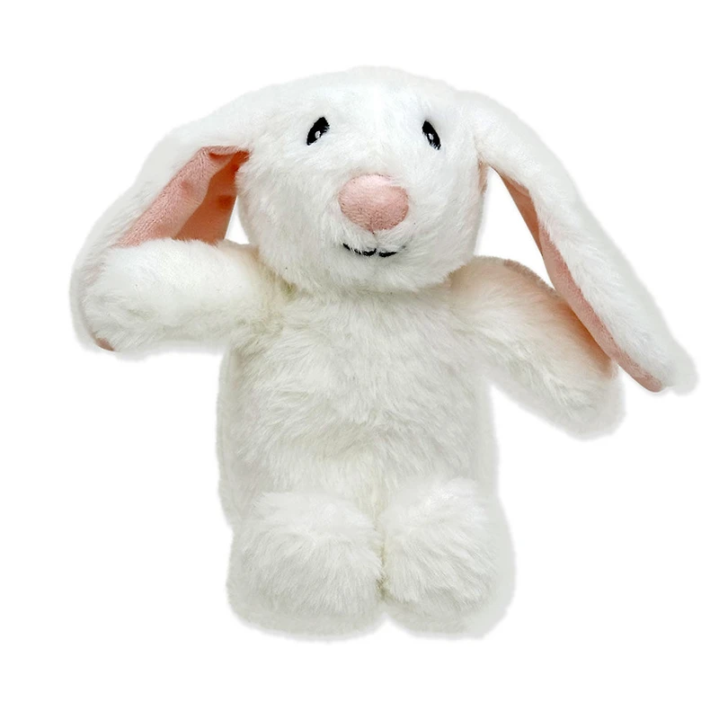 Couverture polaire avec jouet lapin rose