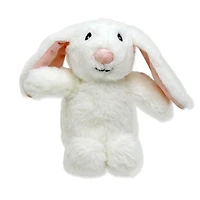 Couverture polaire avec jouet lapin rose