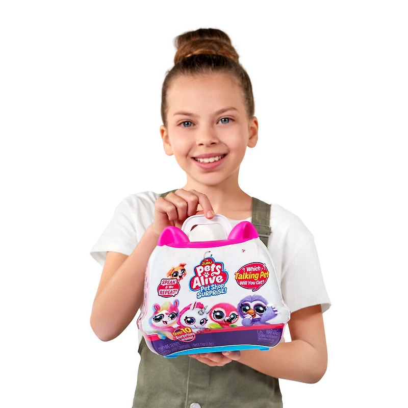 Animalerie Surprise de Pets Alive - Animaux de compagnie jouets surprises et interactifs avec voix et répétition électronique