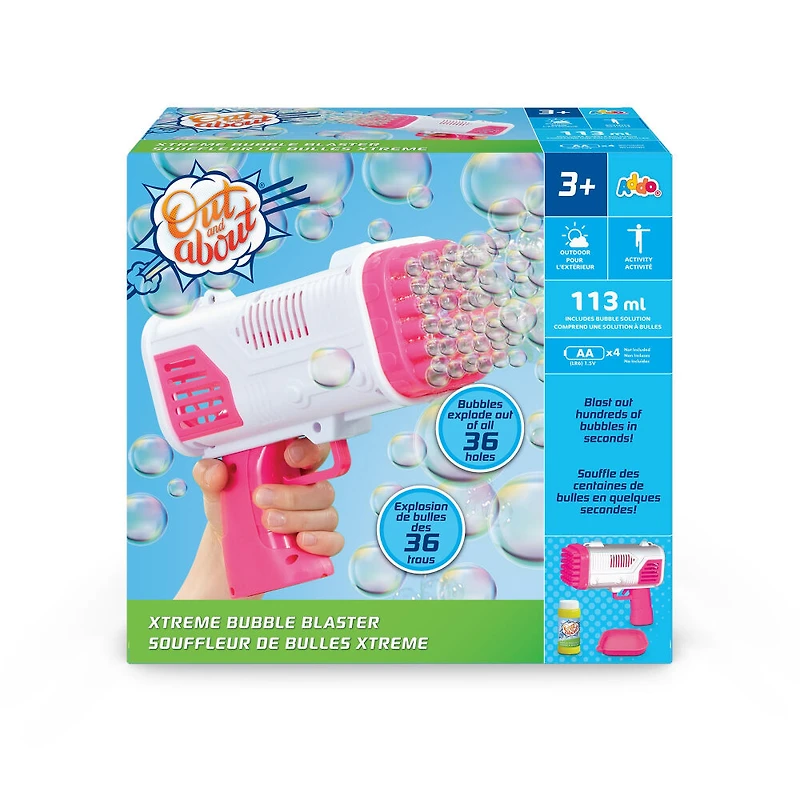 Out and About pistolet à bulles extrême bleu  - Notre Exclusivité