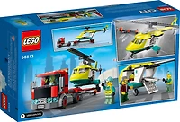 LEGO City Rescue Helicopter Transport 60343 Building Kit (215 Pieces)