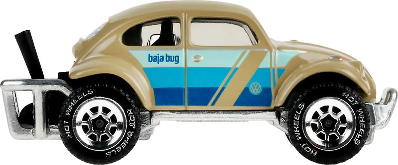 Hot Wheels Volkswagen Baja Bug 1:64 Scale Die-Cast Toy Car, Surf's Up-Themed Vehicle