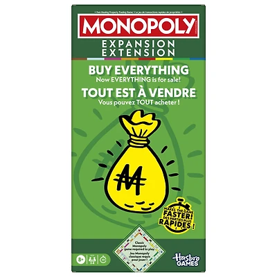 Monopoly Buy Everything EXPANSION (Classic Monopoly Board Game Required to Play)