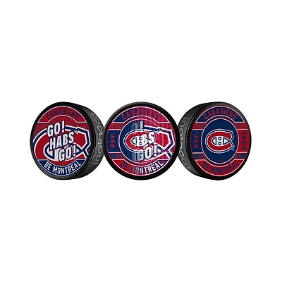Rondelle avec concept lenticulaire des Canadiens de Montreal de la LNH
