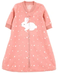 Carter's Two Way Zip Fleece Wearable Blanket Pink  0-3M