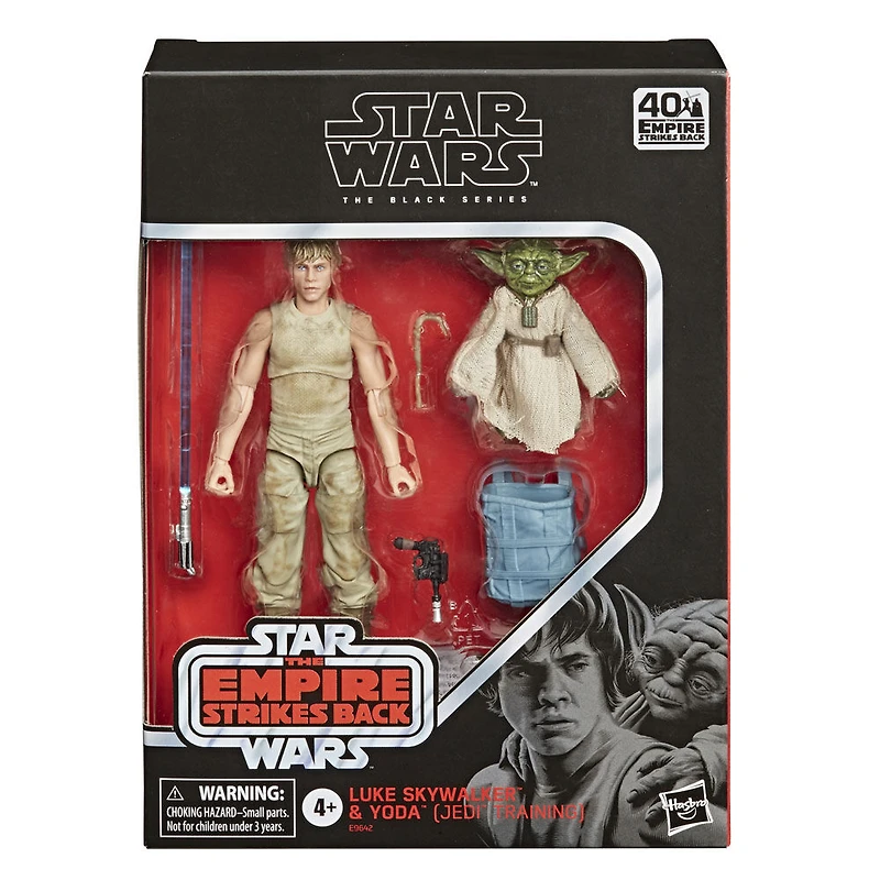Star Wars The Black Series, Luke Skywalker et Yoda (Entraînement Jedi) de 15 cm, Star Wars : L'Empire contre-attaque, édition 40e anniversaire
