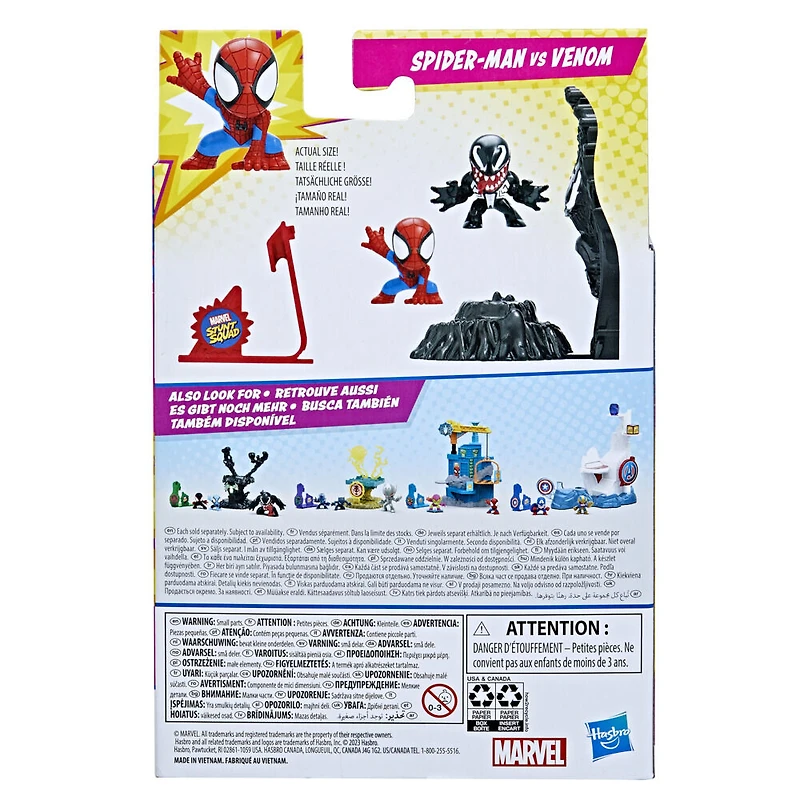 Marvel Stunt Squad, Spider-Man contre Venom, coffret de figurines de 3,5 cm