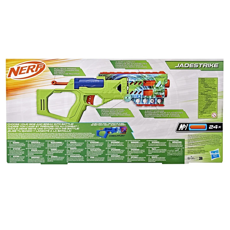 Blaster à fléchettes Nerf N Series Jadestrike, 24 fléchettes officielles Nerf N Series N1 - Notre exclusivité