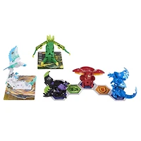 Bakugan Geogan Brawler 5-Pack, Exclusive Hyenix and Talan Geogan and 3 Bakugan Collectible Action Figures