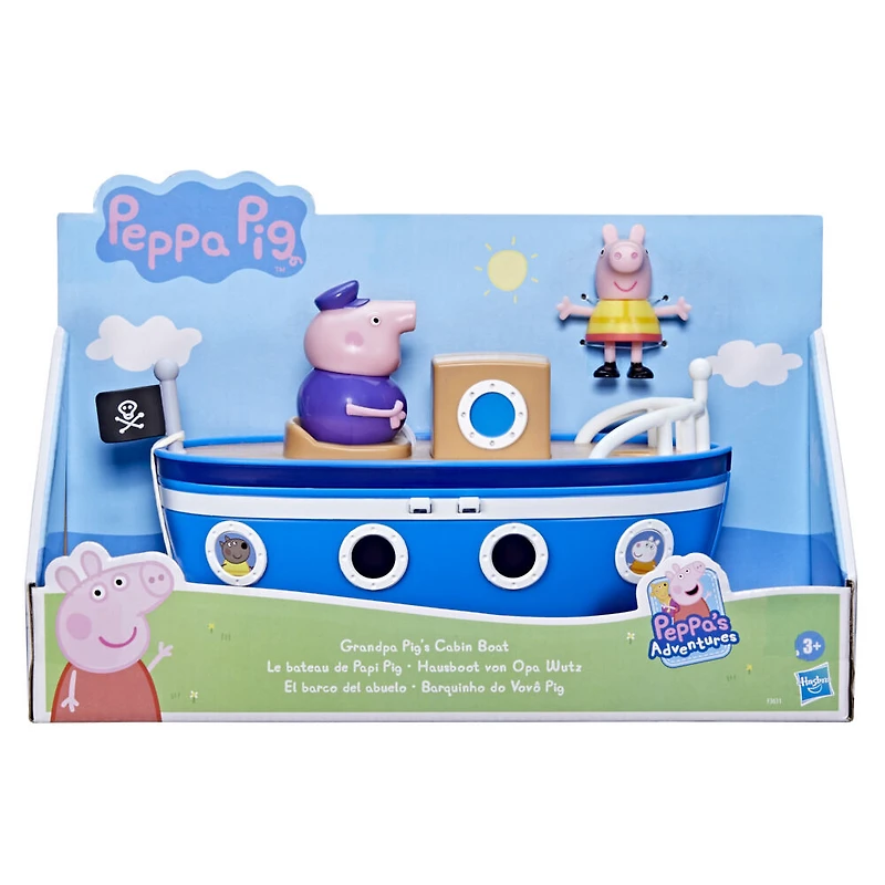 Peppa Pig Peppa's Adventures Grandpa Pig's Cabin Boat Vehicle Preschool Toy