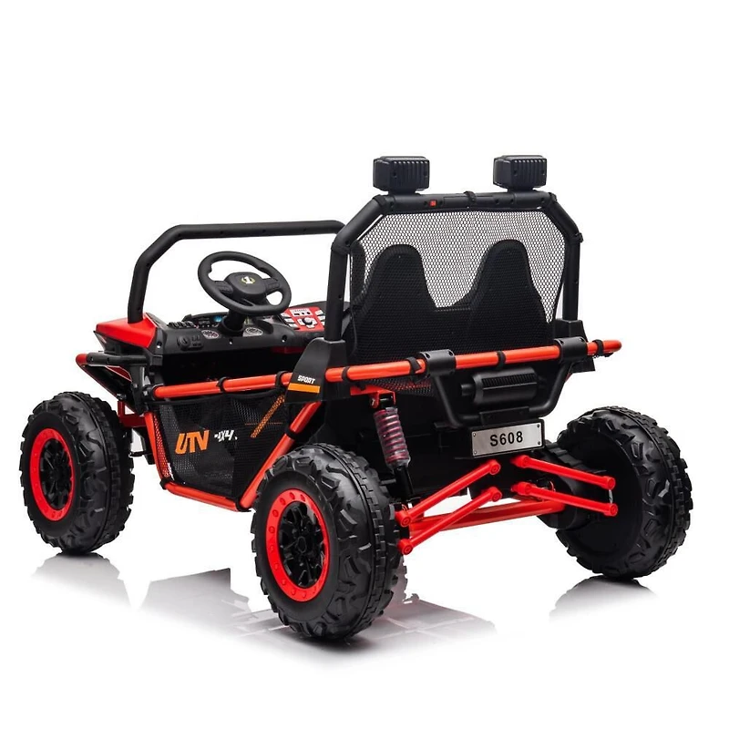 KIDSVIP UTV porteur 4X4 Dune Buggy 2 places 12 V sous licence pour enfants et tout-petits avec RC