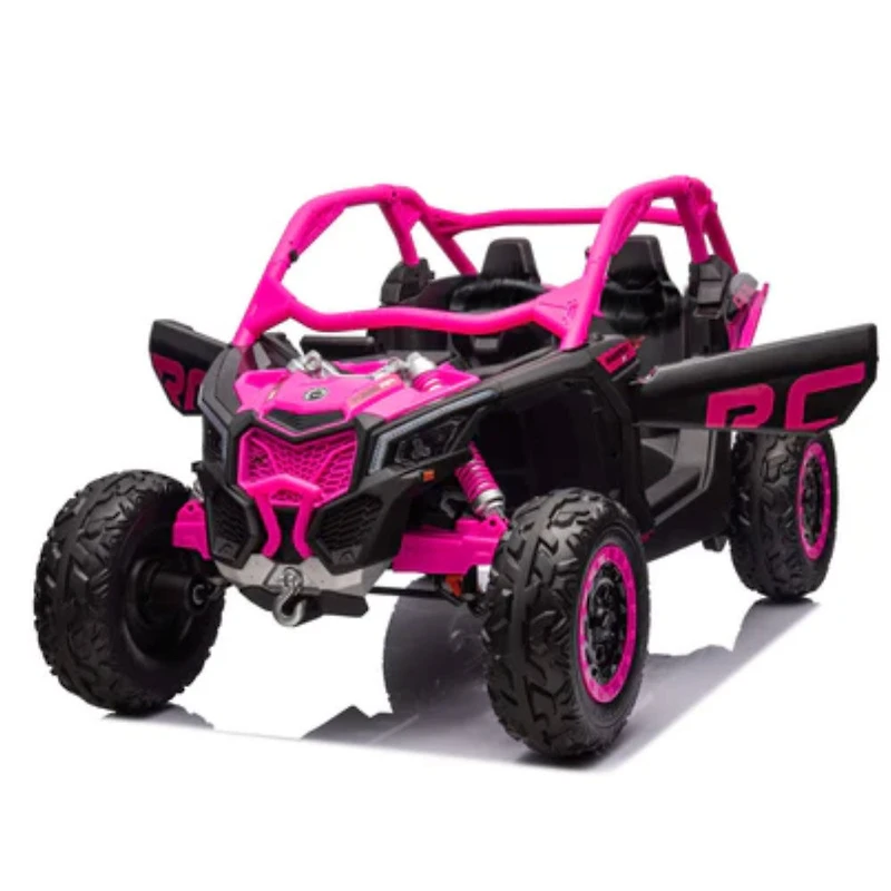 KIDSVIP Can-Am Maverick 2X24V Buggy UTV 4X4 pour enfants et tout-petits avec RC - Rose
