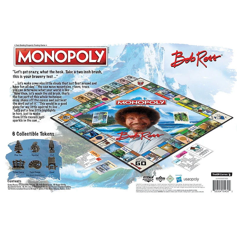 MONOPOLY: Bob Ross Edition Jeu De Plateau - Édition anglaise